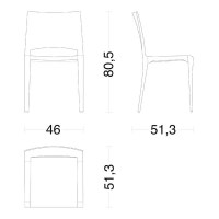 Voltri chair dimensions